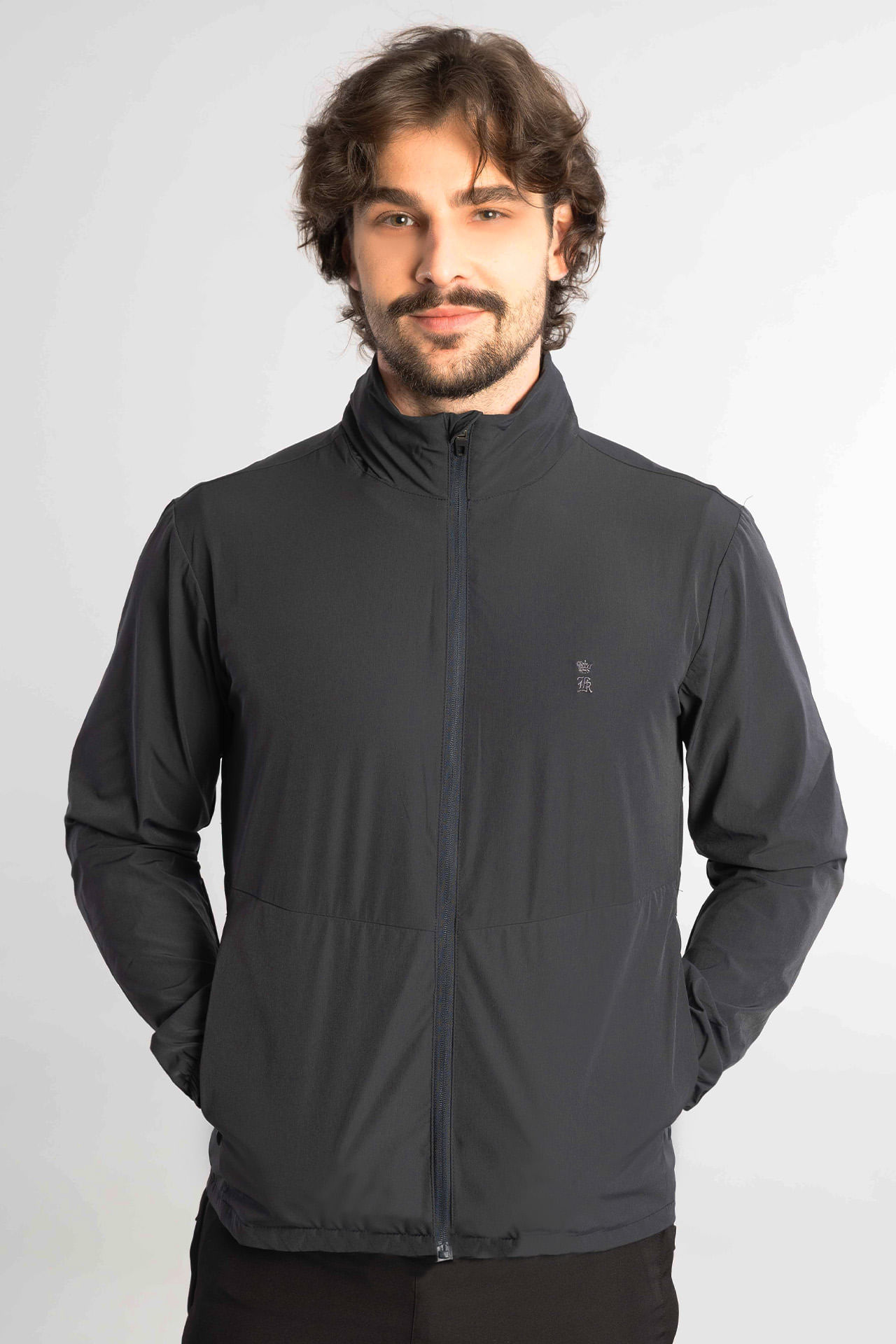 Jaqueta Windbreaker Capuz W26 - Preto